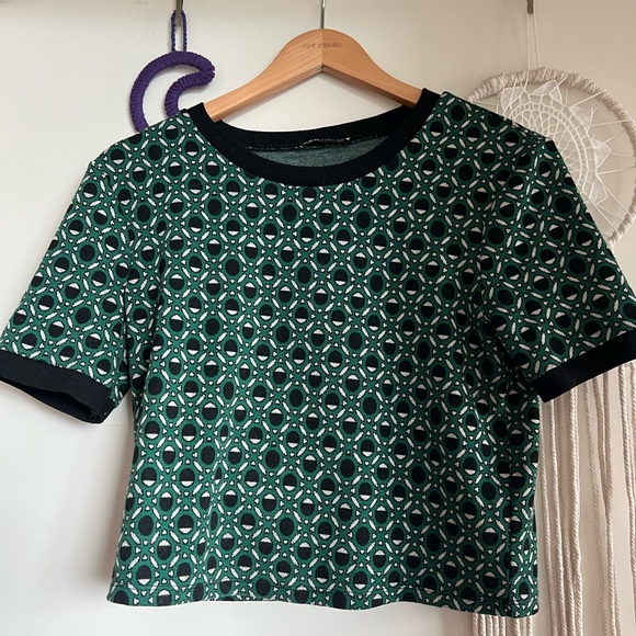 ZARA Green Patterned Women's Two Piece - Picture 3 of 7